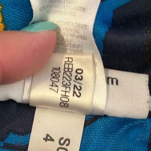 Reebok Boys Blue & Orange All Over Print Hoodie Sweatshirt With Front Pockets L - Picture 8 of 9